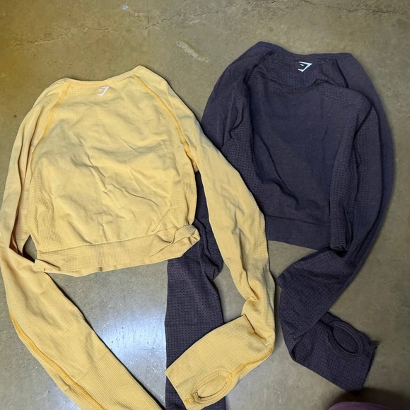2 Gymshark Women's Seamless Long Sleeve Cropped Workout Tops Size S - Picture 6 of 6